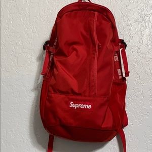 Supreme red backpack